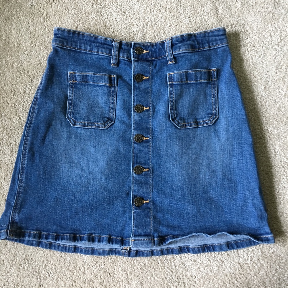 Denim / Jean Button-up Skirt